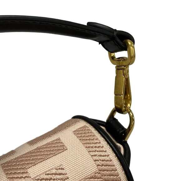 Auth FENDI Mamma Baguette/Zucca Pattern 8BR600 Pink Beige Black Jacquard Leather - Picture 8 of 16